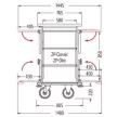 Housekeeping trolley, 148x130x55,5cm, 120L (04.01247.95-V)