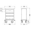 Minibar filling trolley, 96,5x55,5x130cm (04.01251.95-V-M)