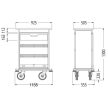 Minibar filling trolley, 115,5x55,5x130cm (04.01252.95-V-A)