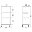 Textilkontainer, 87,5x61,5x166cm (04.05877.45-0000)