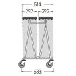 Wäschewagen, 63,3x98x55cm, 80L (04.09041.75-7084)