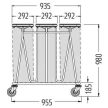 Wäschewagen, 95,5x98x55cm, 80L (04.09154.75-7084)