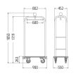 Luggage collection trolley, 90x55x185cm (04.14578.31-0001)