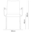Burgess furniture, L: 57cm, Width: 47cm, H: 88cm, Weight: 5,3kg. Sitting area: 46cm (07/1A)