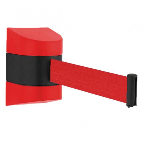 Rote Kunststoff-Wandhalterung mit rot-weißem Band, 5m, 5m (FTMPF)