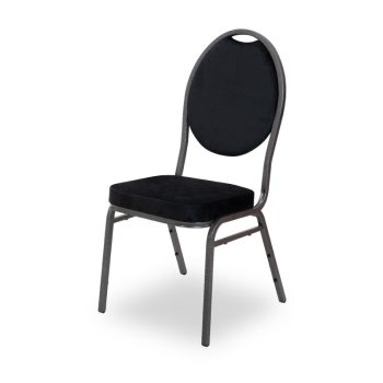 Bankett szék, 93x43x57 cm, 6 kg (HER-VEL-BLACK)