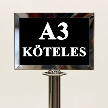 Liegende Informationstafel in Chrom