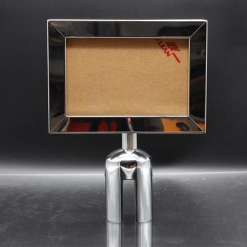 Információs tábla króm álló