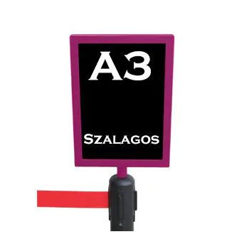 Stehende Informationstafel in Pink