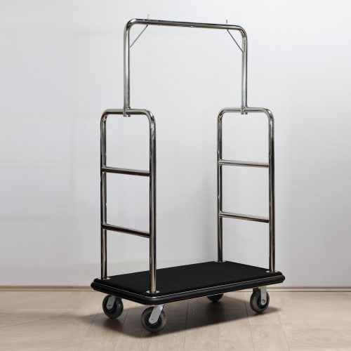 Chrome luggage trolley