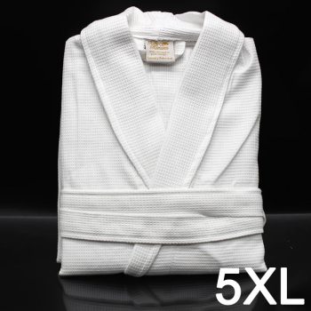   waffle mintás köntös, fehér színű, 5XL, 250g (KRW4005XL)