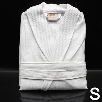 waffle mintás köntös, fehér színű, S, 250g (KRW400S)