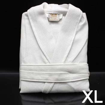 waffle mintás köntös, fehér színű, XL, 250g (KRW400XL)