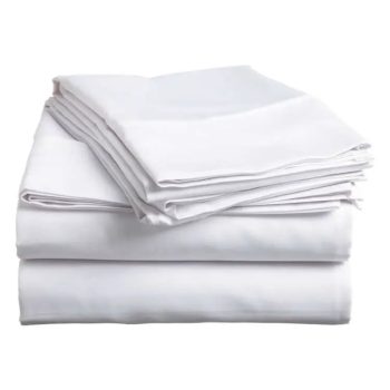   schneeweißer gestreifter Bettbezug, 140x200cm (KRpah140200s)