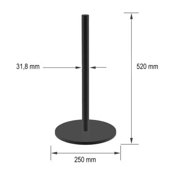 Múzeumi köteles kordonoszlop fekete színű, 3,7kg (MOB)