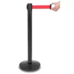 Black retractable barrier