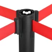 Black retractable barrier