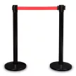 Black retractable barrier