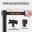 Normál szalagos Kordonoszlop, 2.4m, szalag nélkül