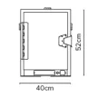 Burgess furniture, H: 52cm, Width: 41cm, Depth:: 40cm (S0300)
